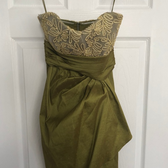 Badgley Mischka Short Strapless Gown - Picture 3 of 7